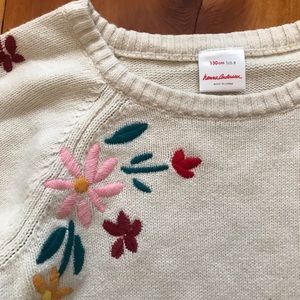 Hanna Andersson sweater dress with sweet embroidered details